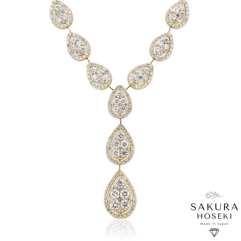 Pear Necklace Yellow Gold