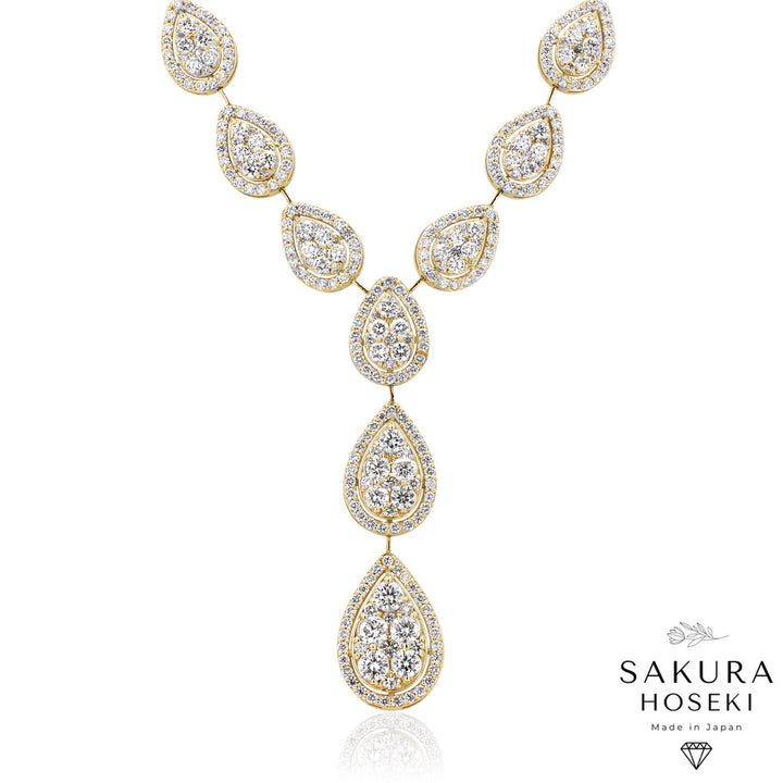 Pear Necklace Yellow Gold