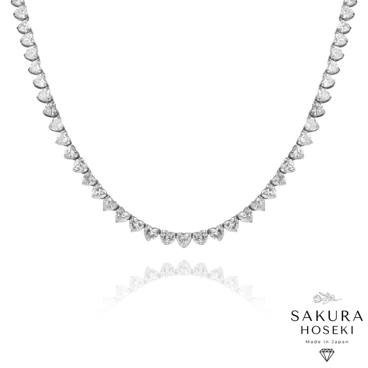Heart Necklace White Gold
