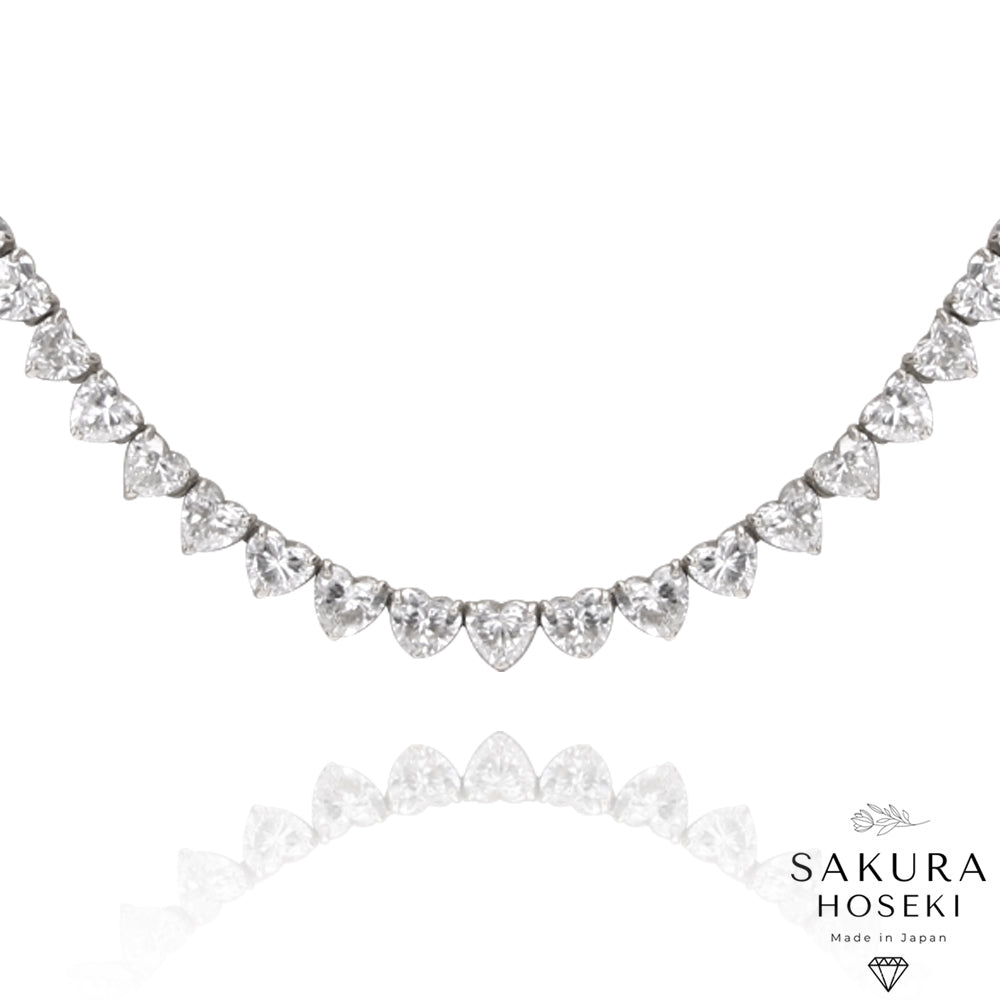 Heart Necklace White Gold