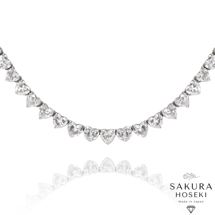 Heart Necklace White Gold