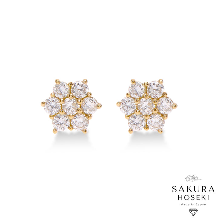 Sakura Earrings Yellow Gold