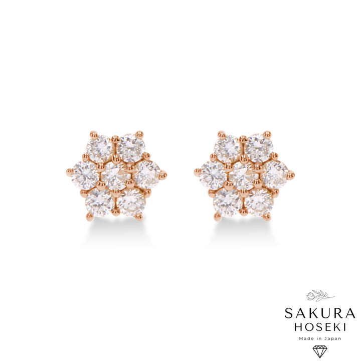 Sakura Earrings Rose Gold