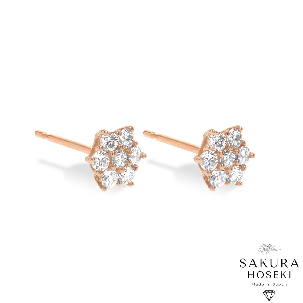 Sakura Earrings Rose Gold