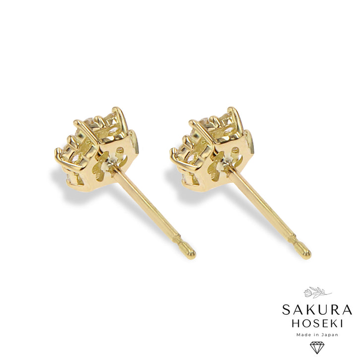 Sakura Earrings Yellow Gold