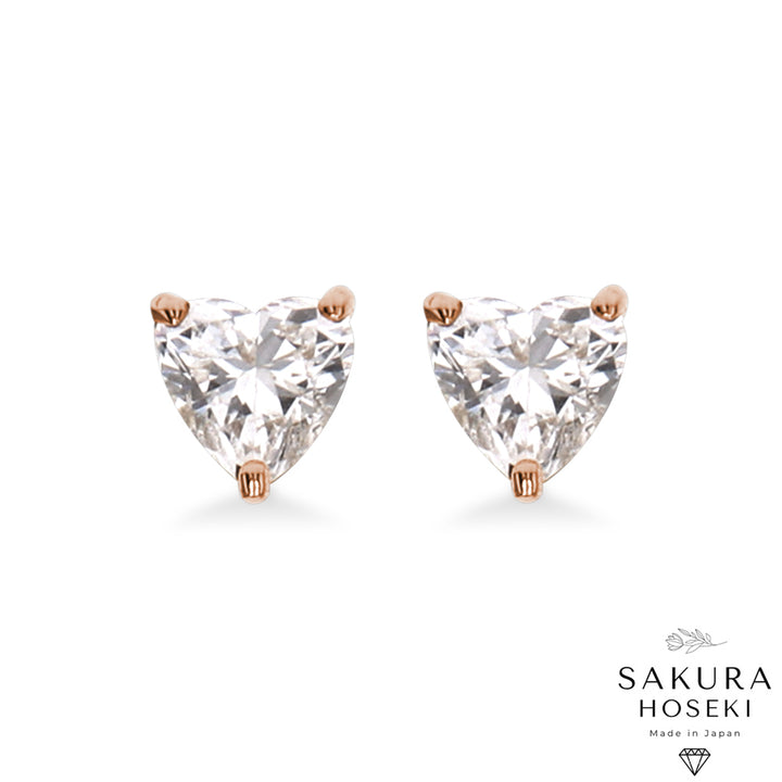 Heart Studs Rose Gold