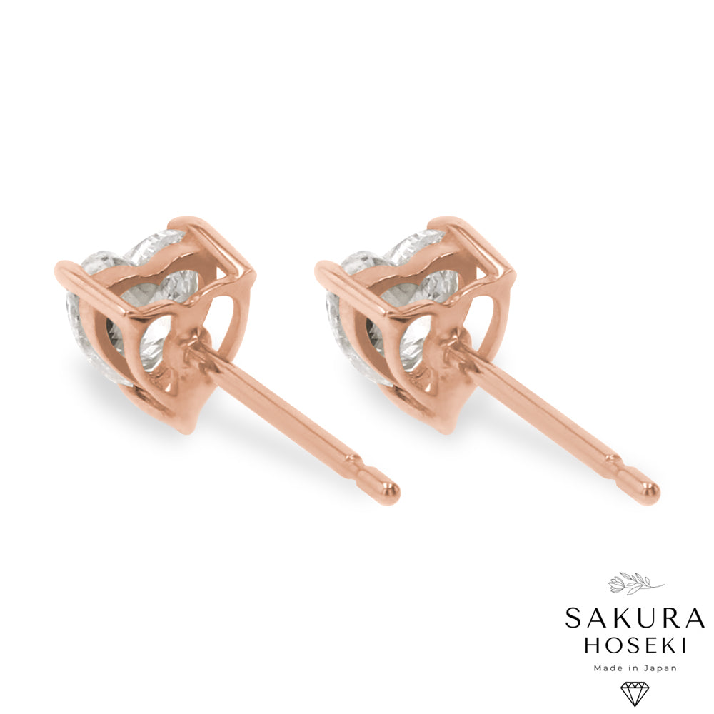 Heart Studs Rose Gold