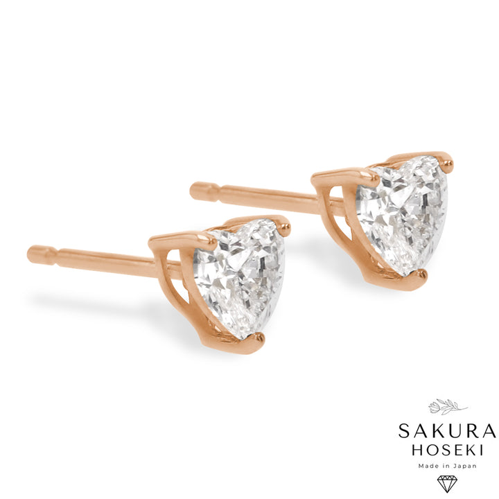 Heart Studs Rose Gold