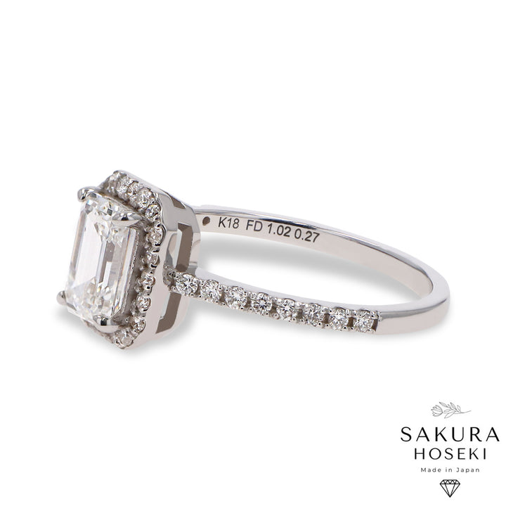 Emerald Ring White Gold