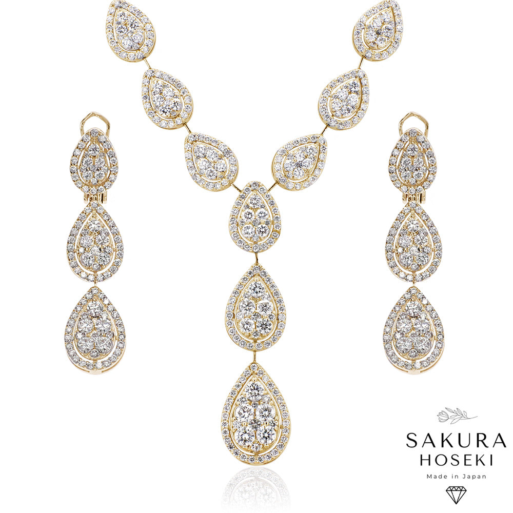 Pear Necklace Yellow Gold