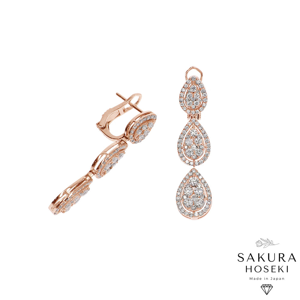 Pear Earring Rose Gold