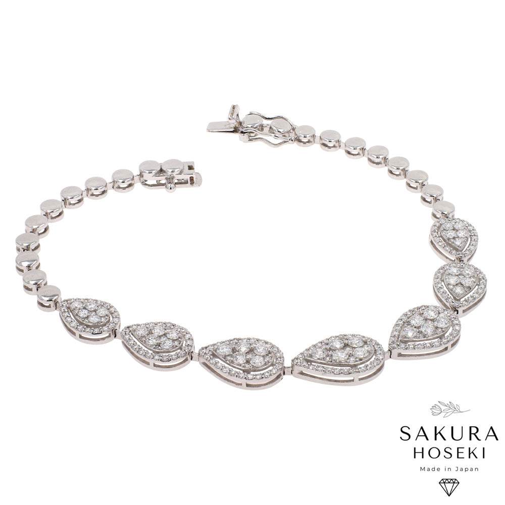 Pear Bracelet White Gold