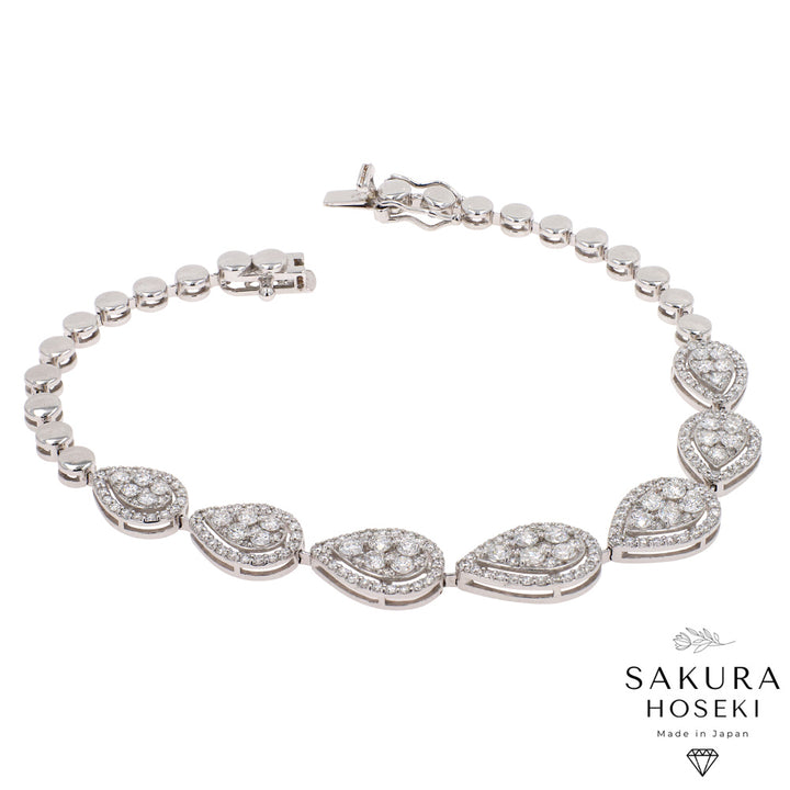 Pear Bracelet White Gold
