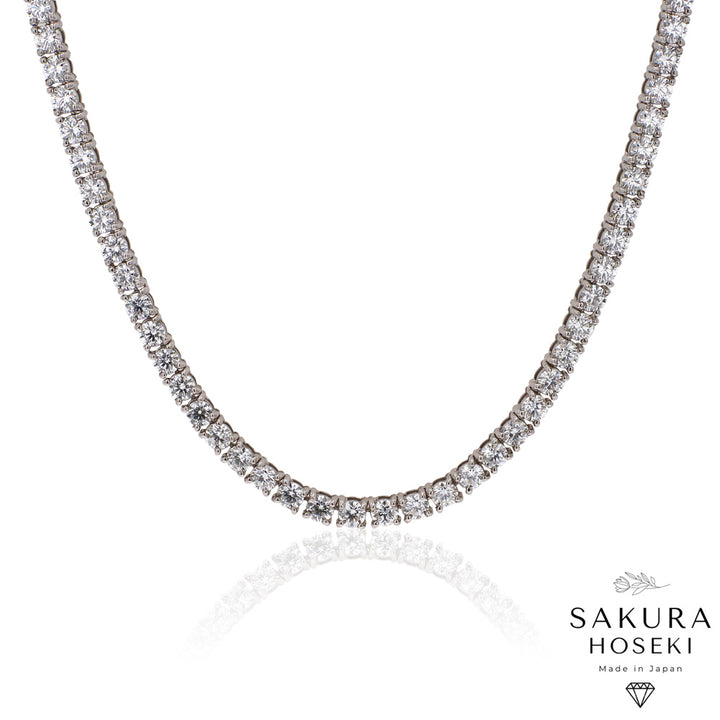 15ct Tennis Necklace White Gold