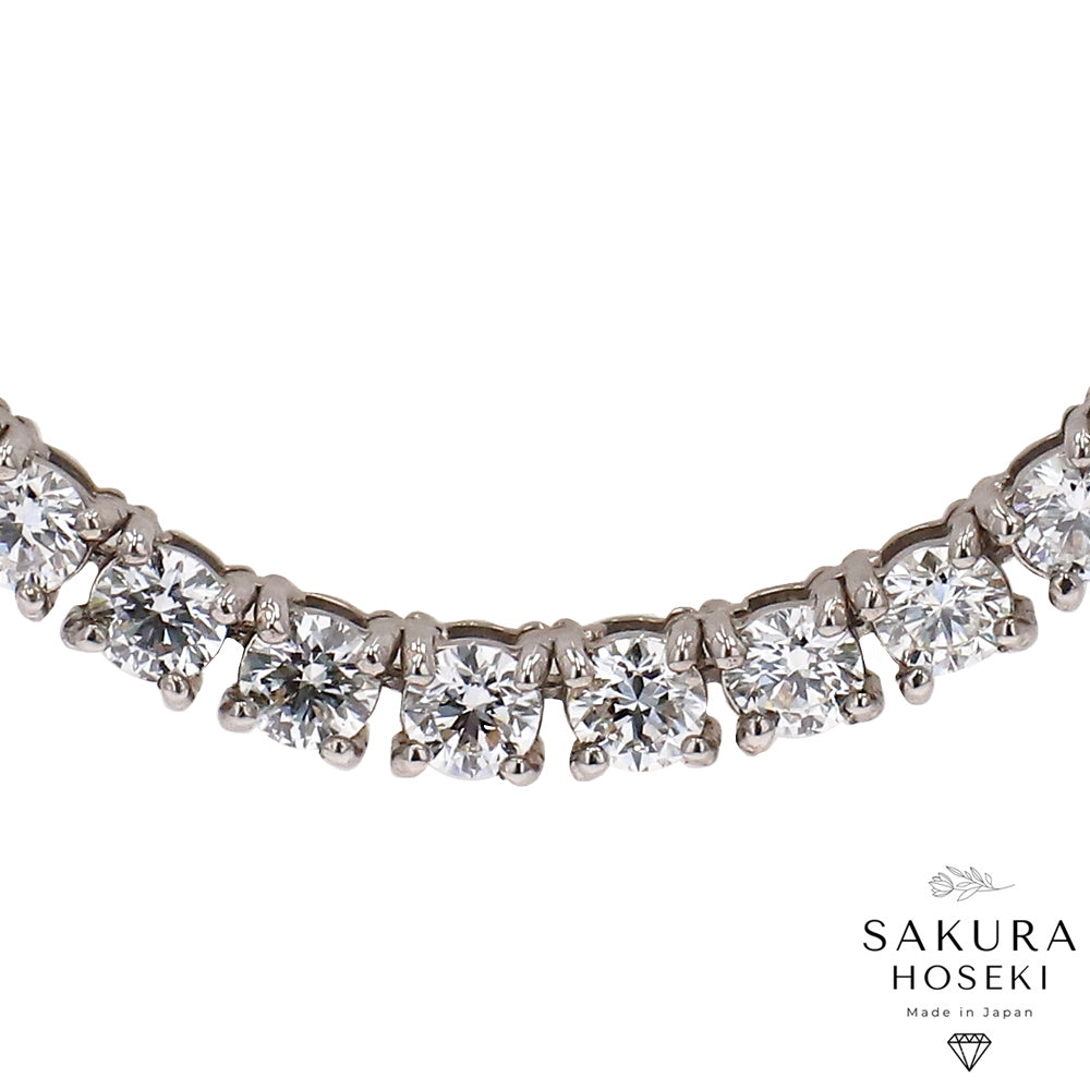 15ct Tennis Necklace White Gold