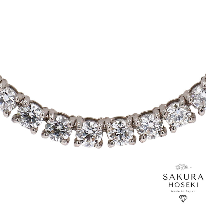 15ct Tennis Necklace White Gold