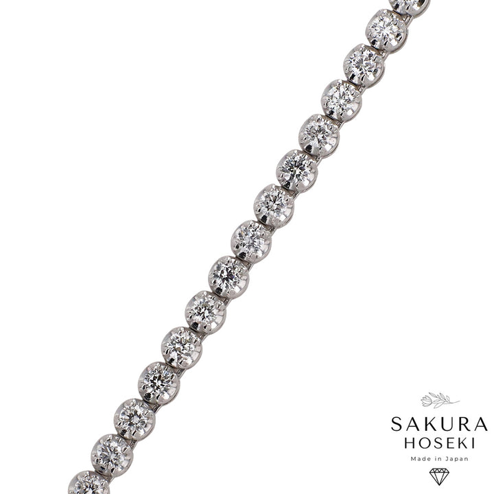 5ct Tennis Necklace White Gold
