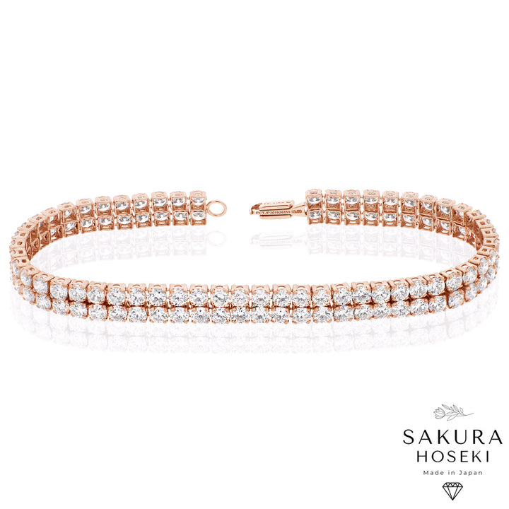 6.5ct Tennis Bracelet Rose Gold