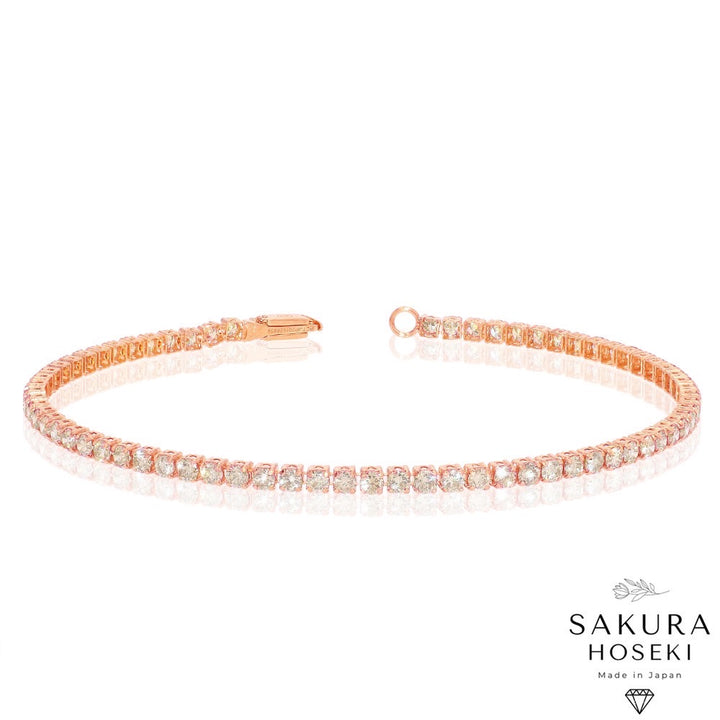 3ct Tennis Bracelet Rose Gold (Single Lock)