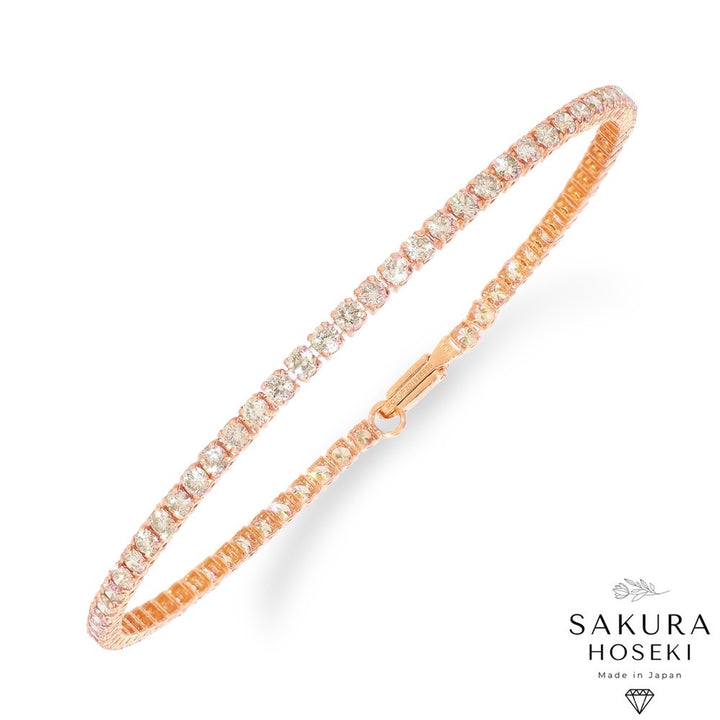 3ct Tennis Bracelet Rose Gold (Single Lock)
