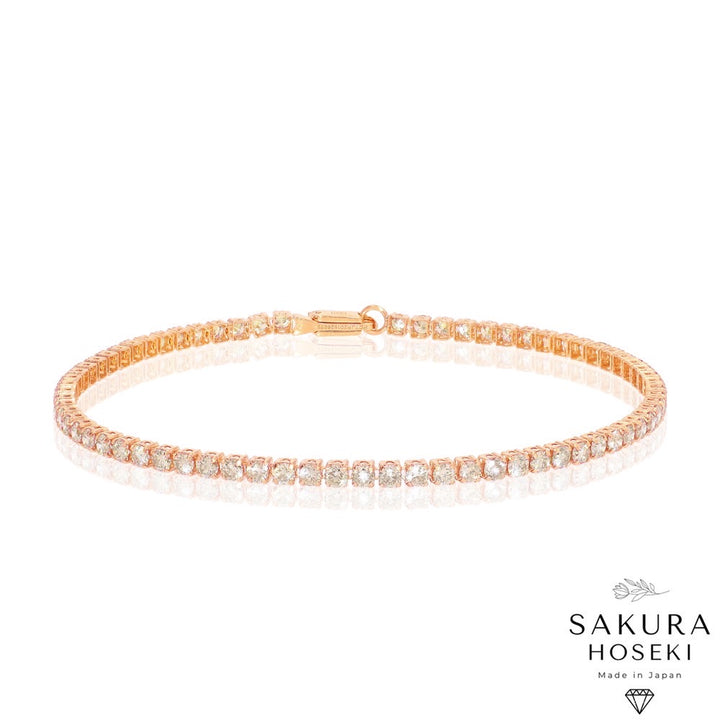 3ct Tennis Bracelet Rose Gold (Single Lock)