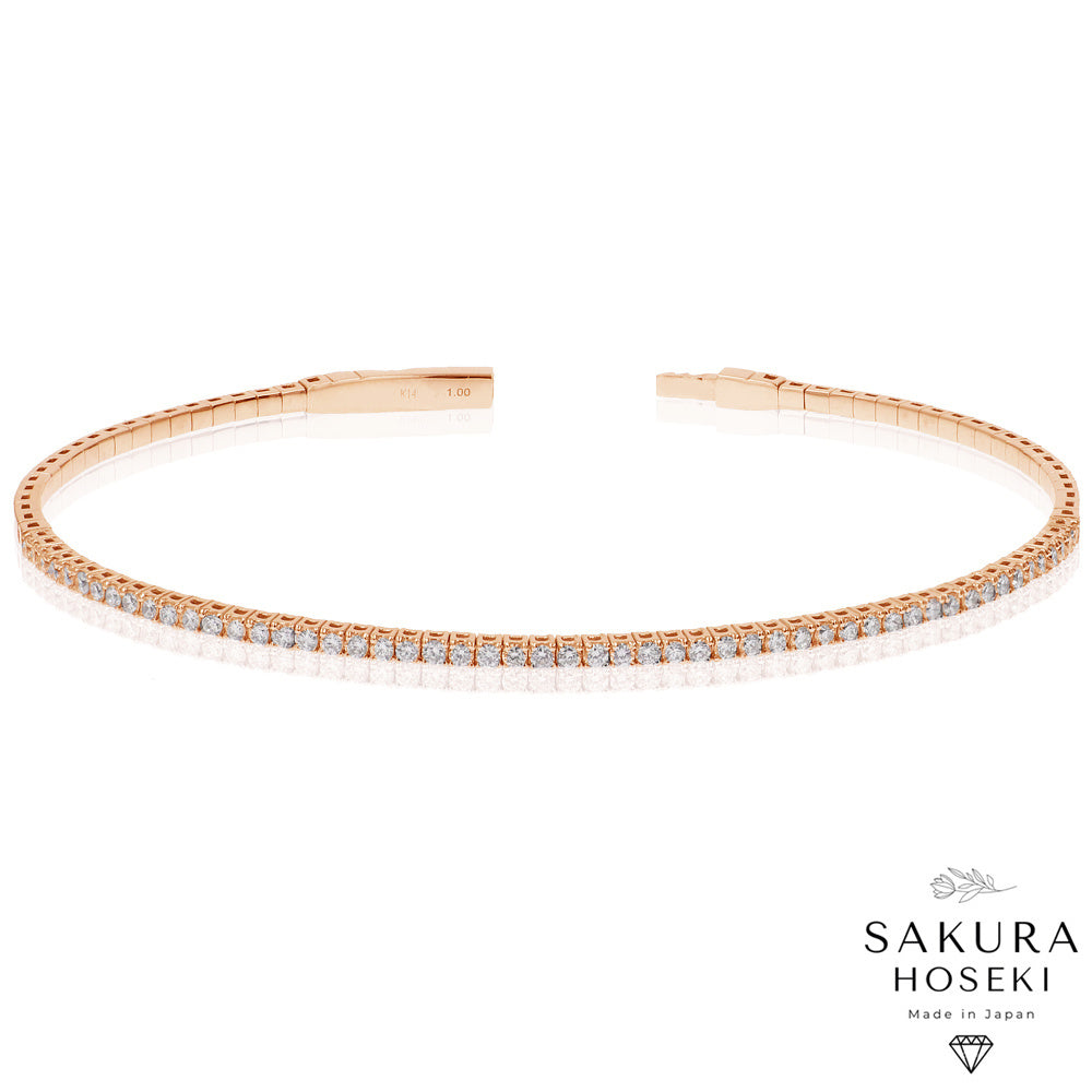 Half Flexible Bangle Rose Gold