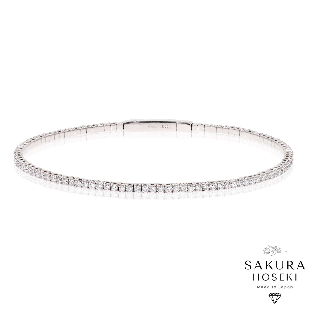 Full Flexible Bangle White Gold
