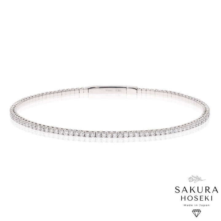 Full Flexible Bangle White Gold