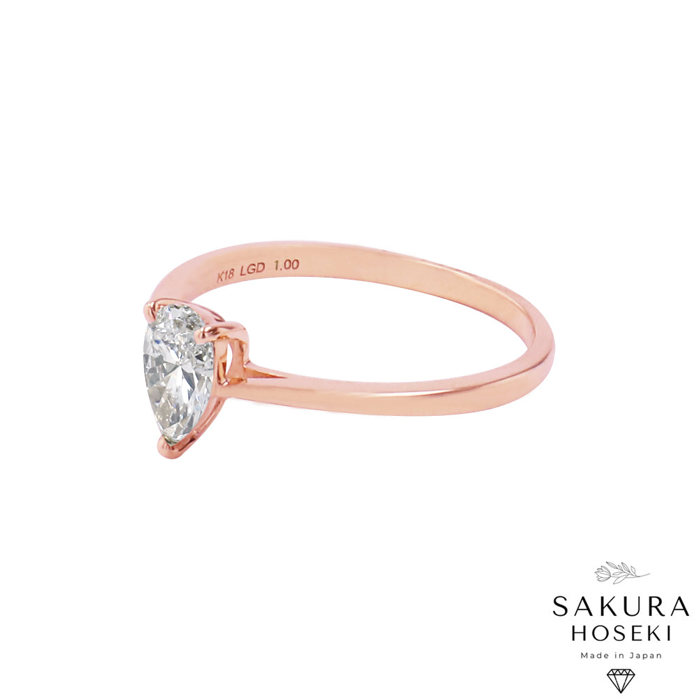 Pear Ring Rose Gold