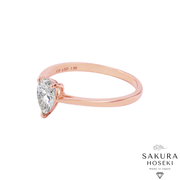 Pear Ring Rose Gold