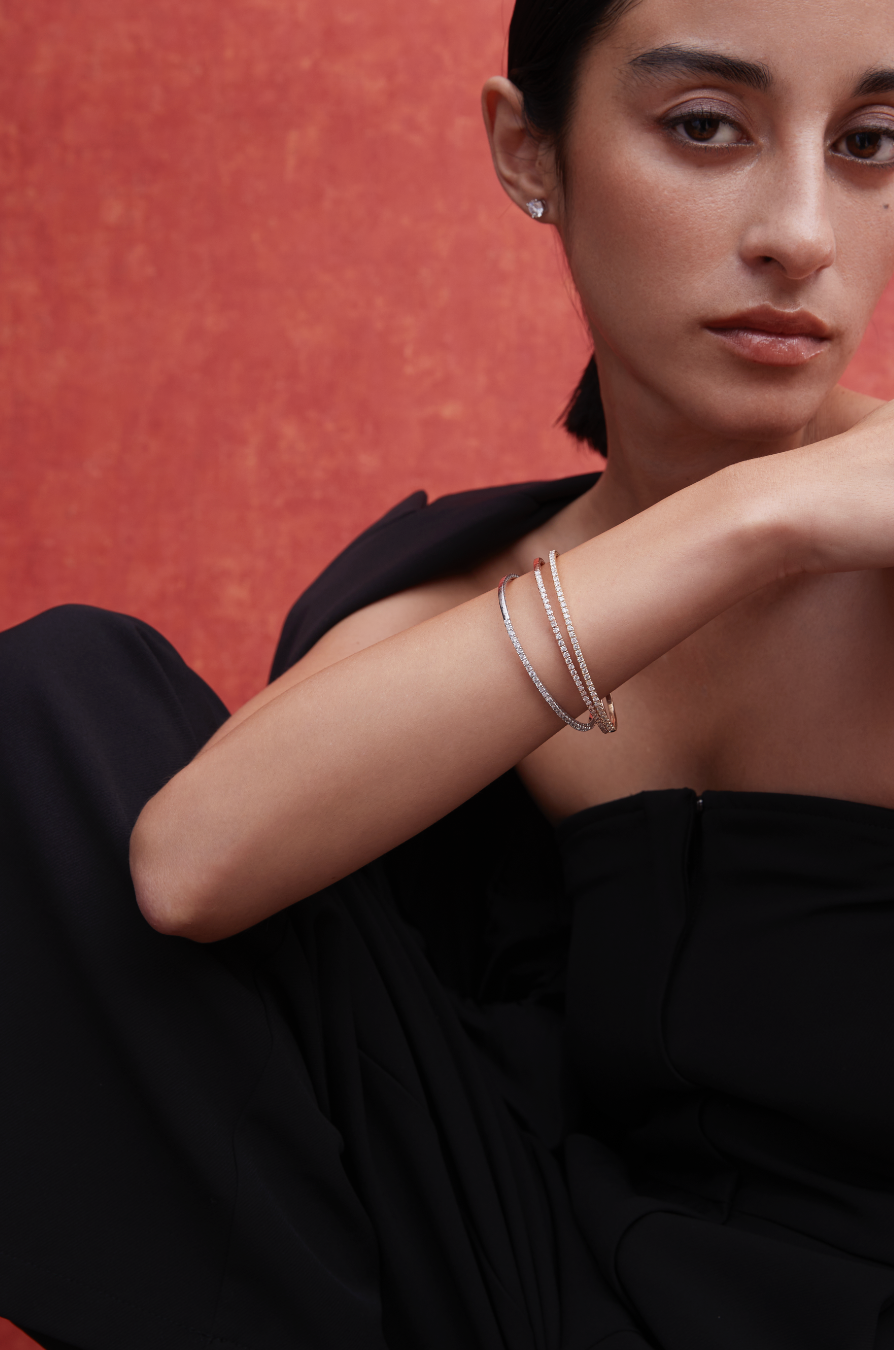 Half Flexible Bangle Rose Gold