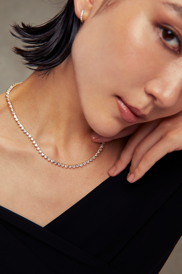 Heart Necklace White Gold