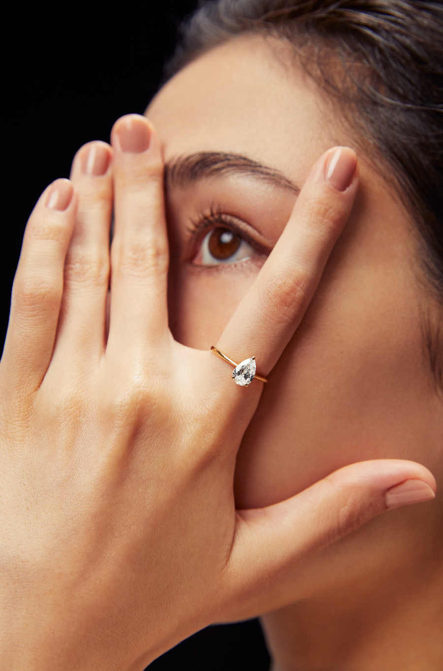 Pear Ring Yellow Gold