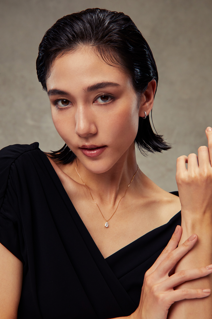 Pear Solitaire Pendant Yellow Gold
