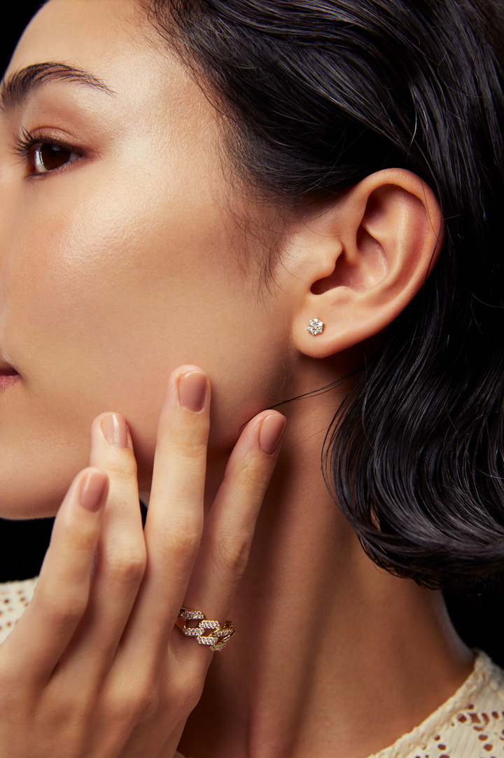 Sakura Earrings Yellow Gold