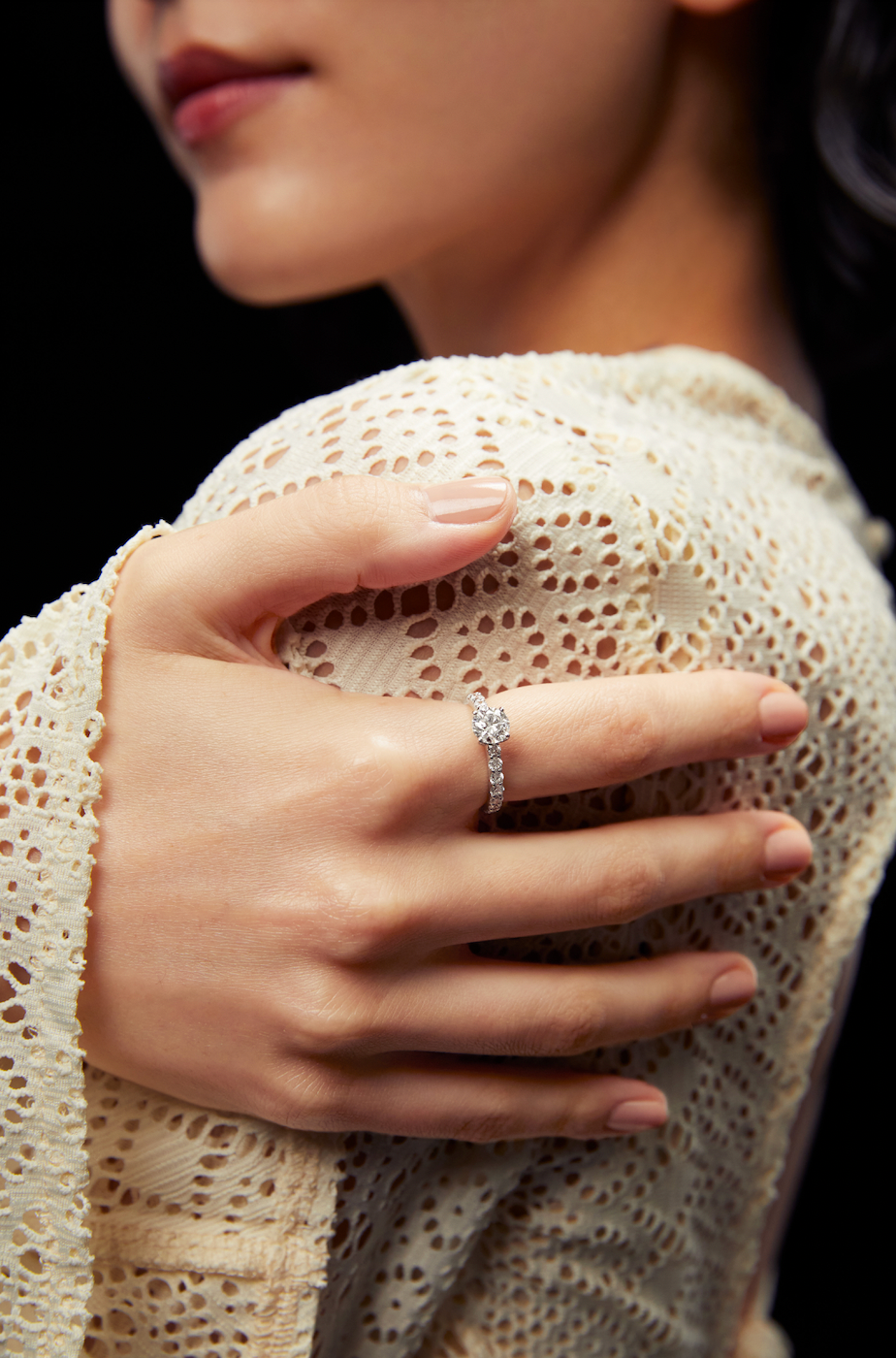 Bridal Engagement Ring White Gold
