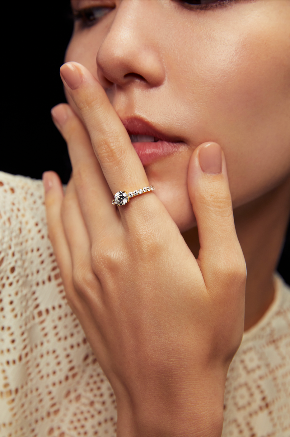 Bridal Engagement Ring Yellow Gold