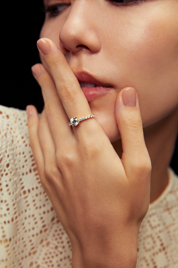 Bridal Engagement Ring Yellow Gold