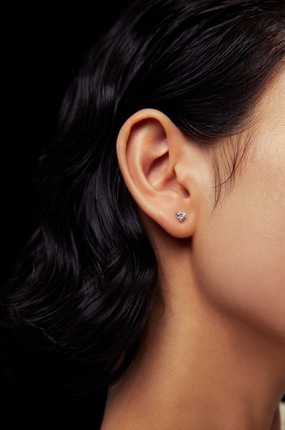 Heart Studs Yellow Gold