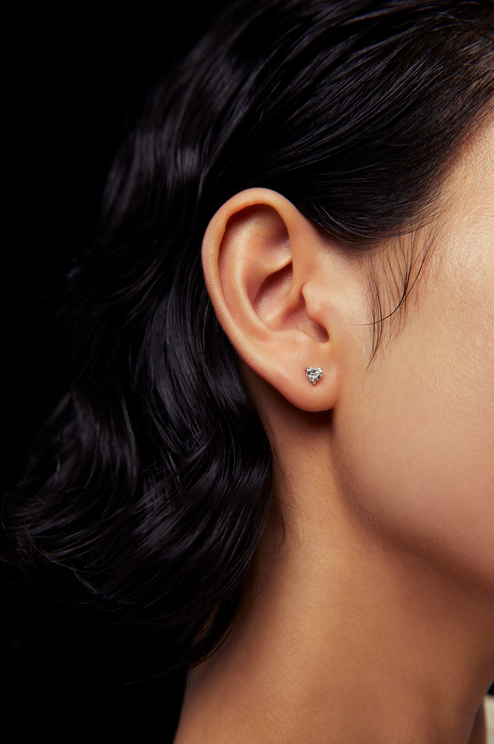 Heart Studs Yellow Gold