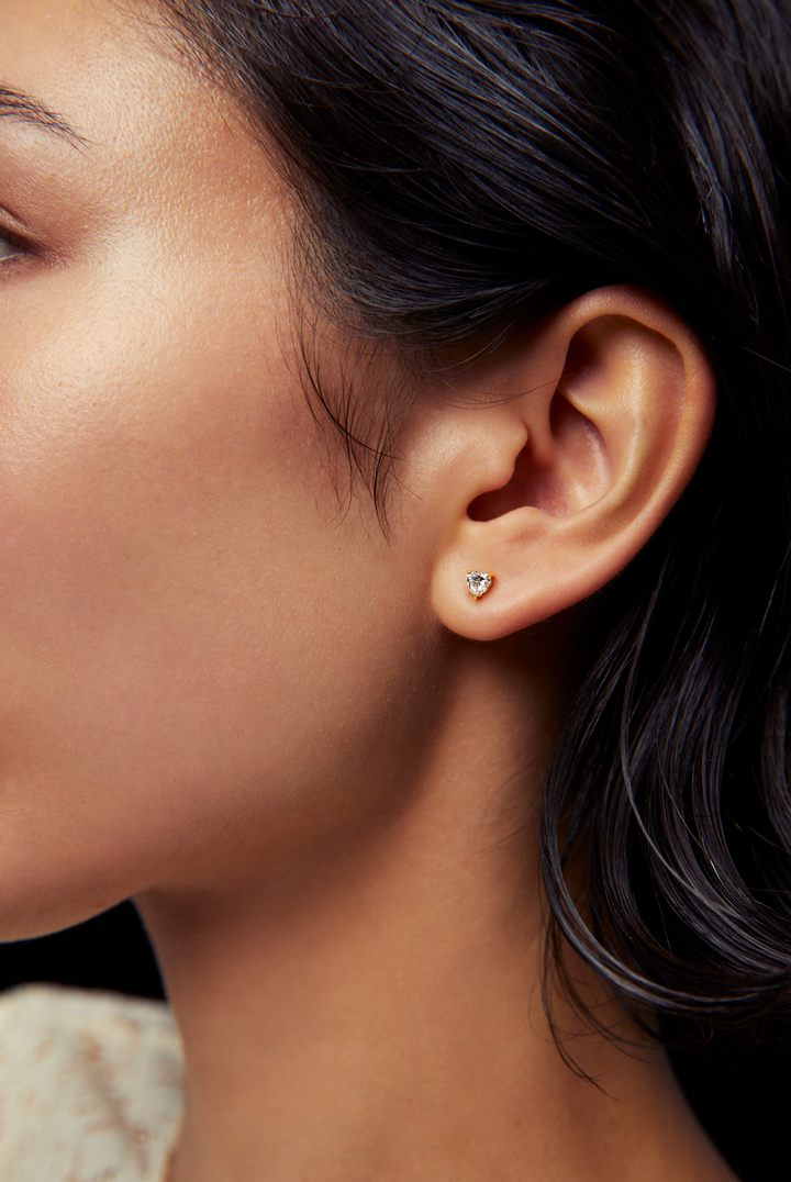 Heart Studs Yellow Gold