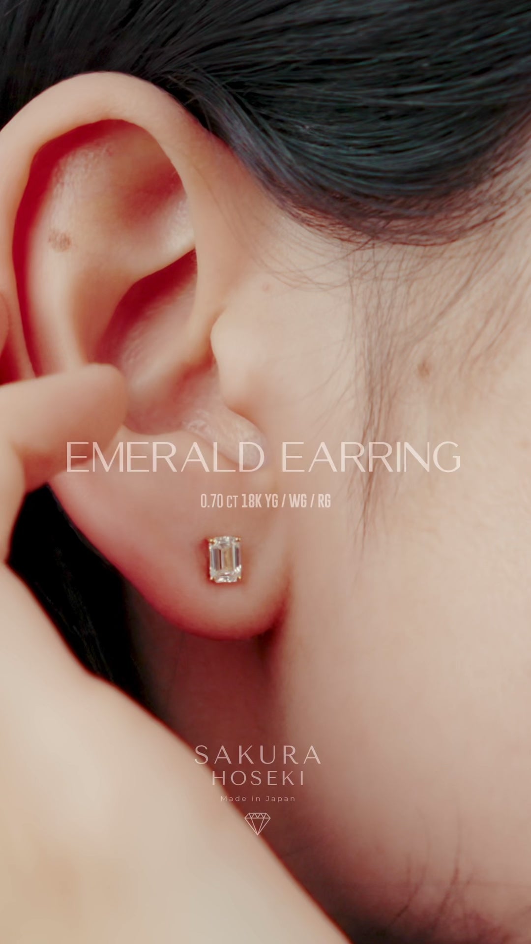 Emerald Studs White Gold