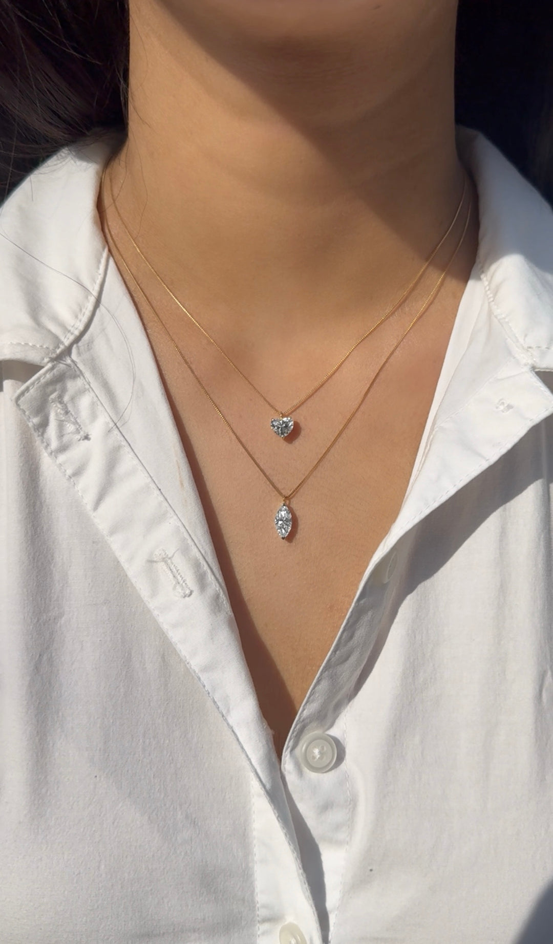 Marquise Solitaire Pendant Rose Gold