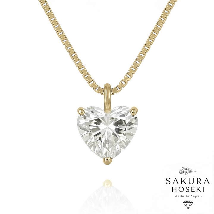 Heart Solitaire Pendant Yellow Gold