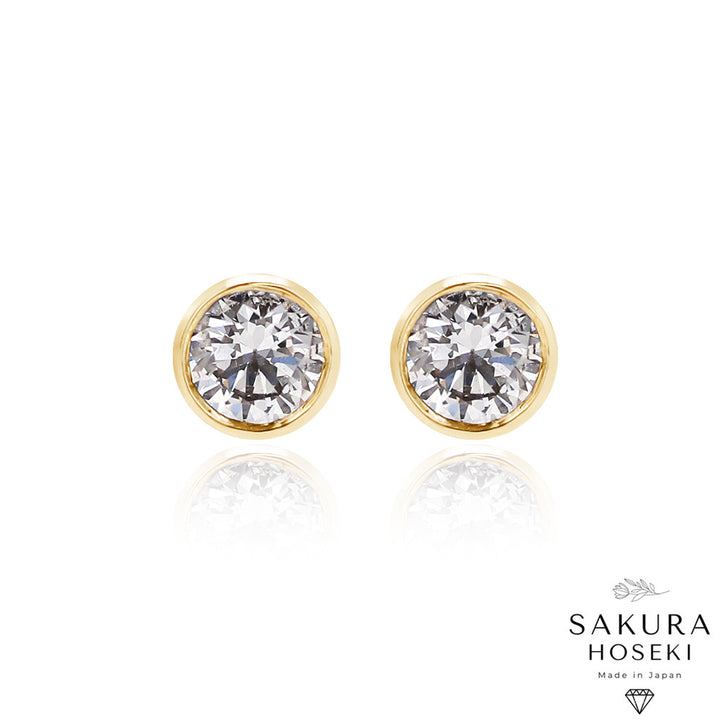 Bezel Studs Yellow Gold