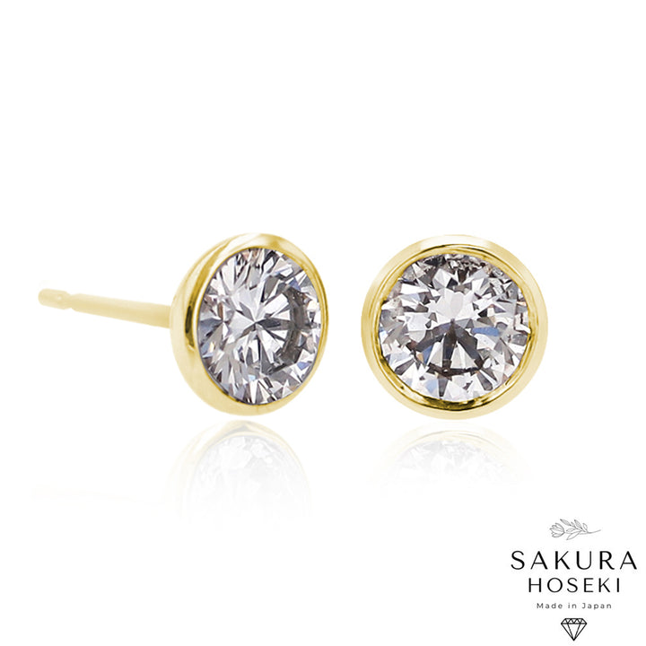 Bezel Studs Yellow Gold