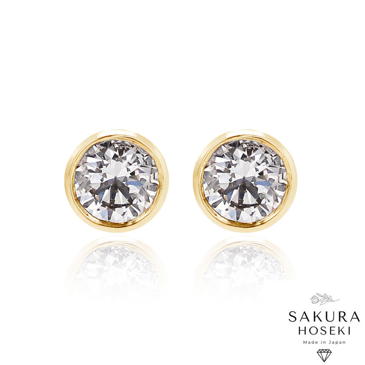 Bezel Studs Yellow Gold