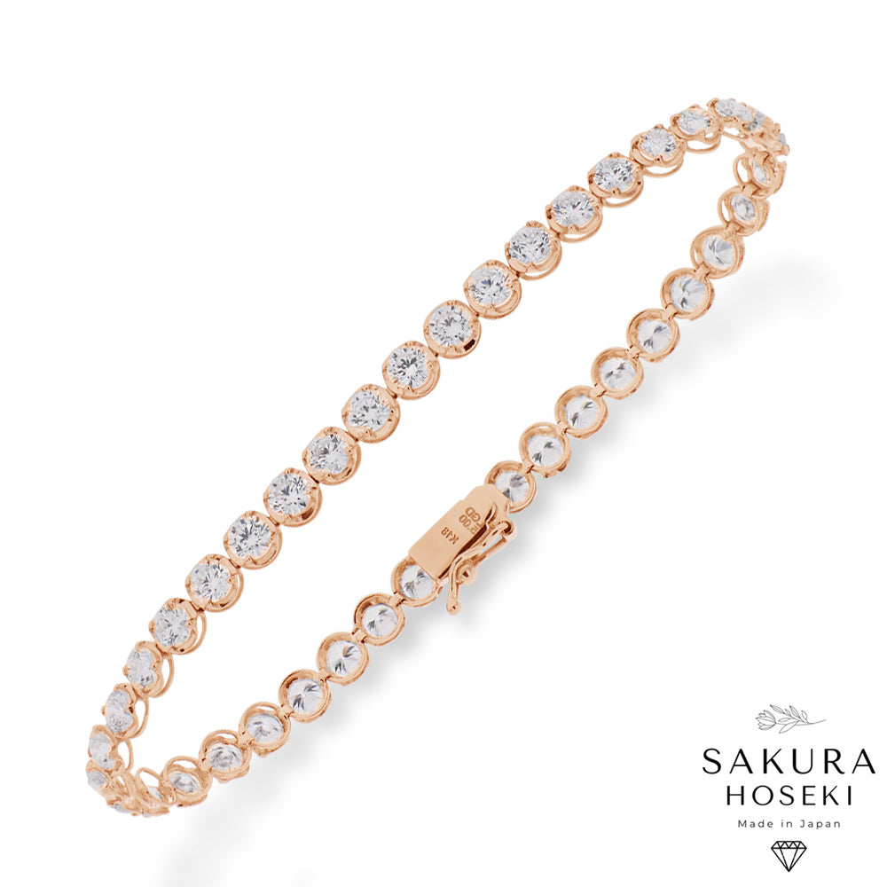 5ct テニス ブレスレット ローズゴールド – Sakura Hoseki