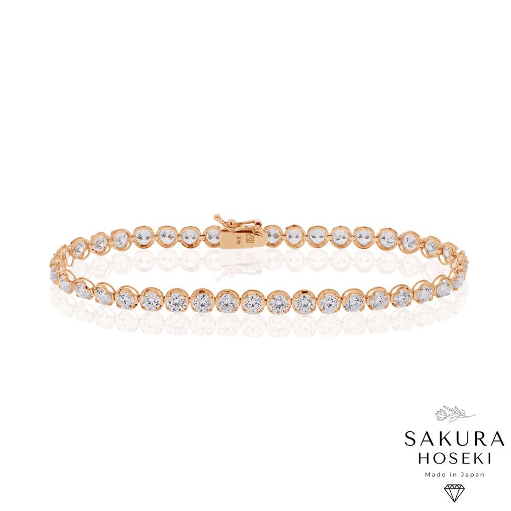 5ct テニス ブレスレット ローズゴールド – Sakura Hoseki