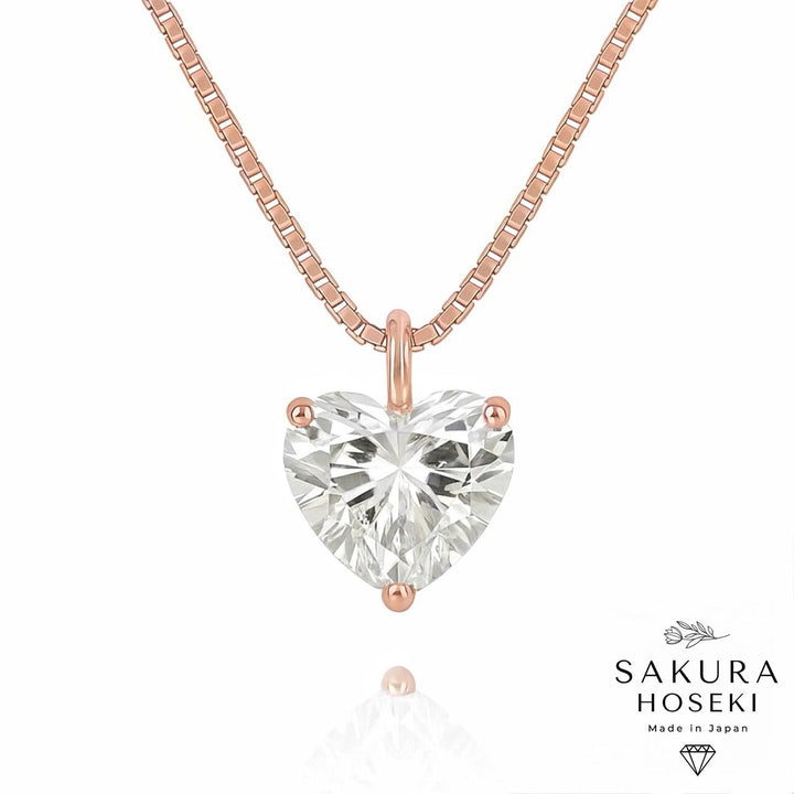 Heart Solitaire Pendant Rose Gold